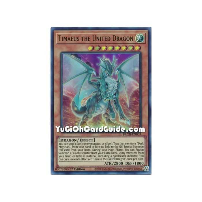 Timaeus the United Dragon (Ultra Rare) – Battle of Chaos | Carta YUGIOH en México