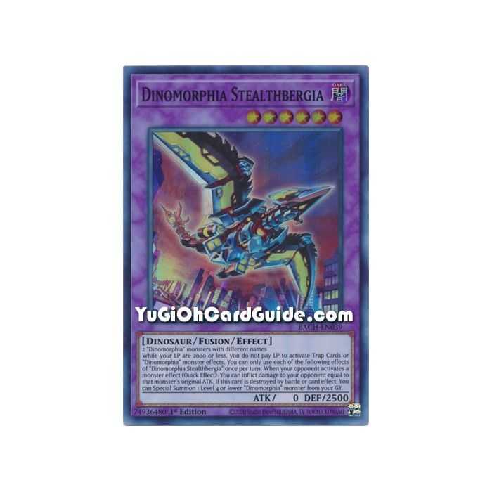Dinomorphia Stealthbergia (Super Rare) – Battle of Chaos | Carta YUGIOH en México