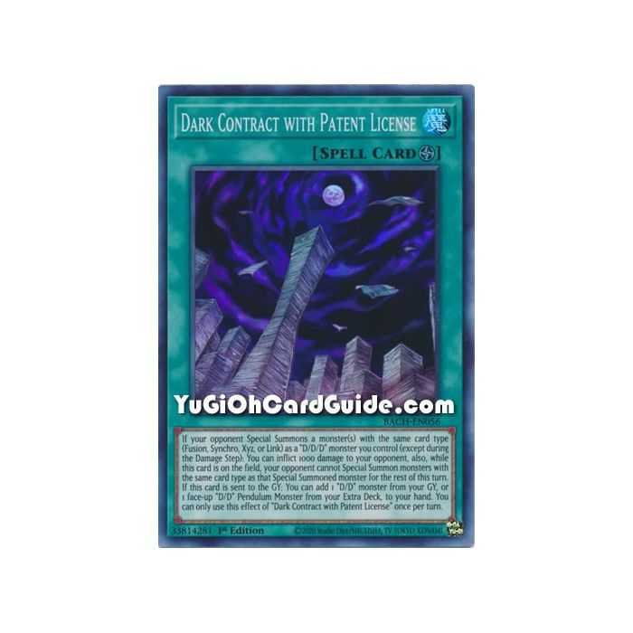 Dark Contract with Patent License (Super Rare) – Battle of Chaos | Carta YUGIOH en México