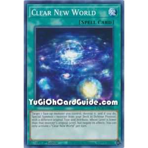 Clear New World (Common) – Battle of Chaos | Carta YUGIOH en México
