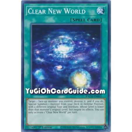 Clear New World (Common) – Battle of Chaos | Carta YUGIOH en México