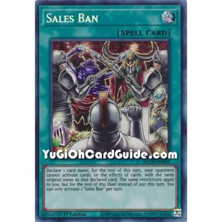 Sales Ban (Secret Rare) – Battle of Chaos | Carta YUGIOH en México