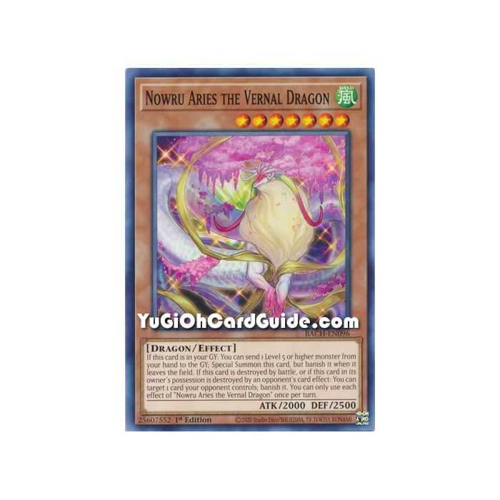 Nowru Aries the Vernal Dragon (Common) – Battle of Chaos | Carta YUGIOH en México