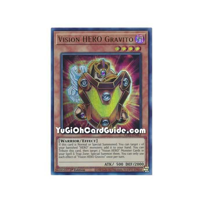 Vision HERO Gravito&nbsp; (Ultra Rare) – Ghosts From the Past The 2nd Haunting | Carta YUGIOH en México