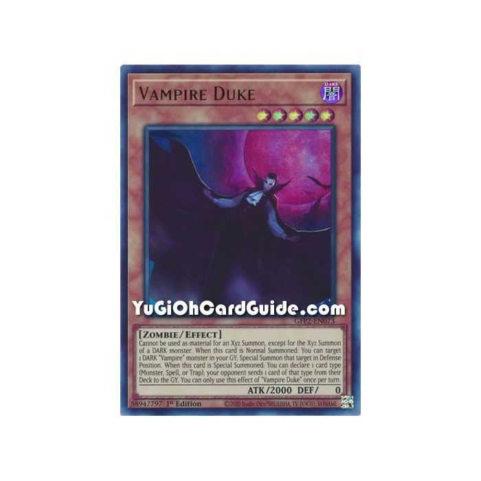 Vampire Duke (Ultra Rare) – Ghosts From the Past The 2nd Haunting | Carta YUGIOH en México
