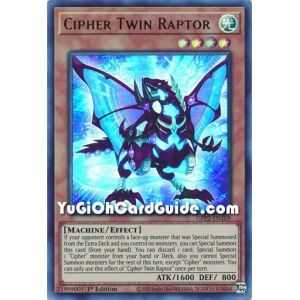 Cipher Twin Raptor (Ultra Rare) – Ghosts From the Past The 2nd Haunting | Carta YUGIOH en México