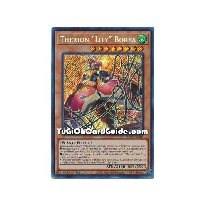 Therion "Lily" Borea (Secret Rare) – Dimension Force | Carta YUGIOH en México