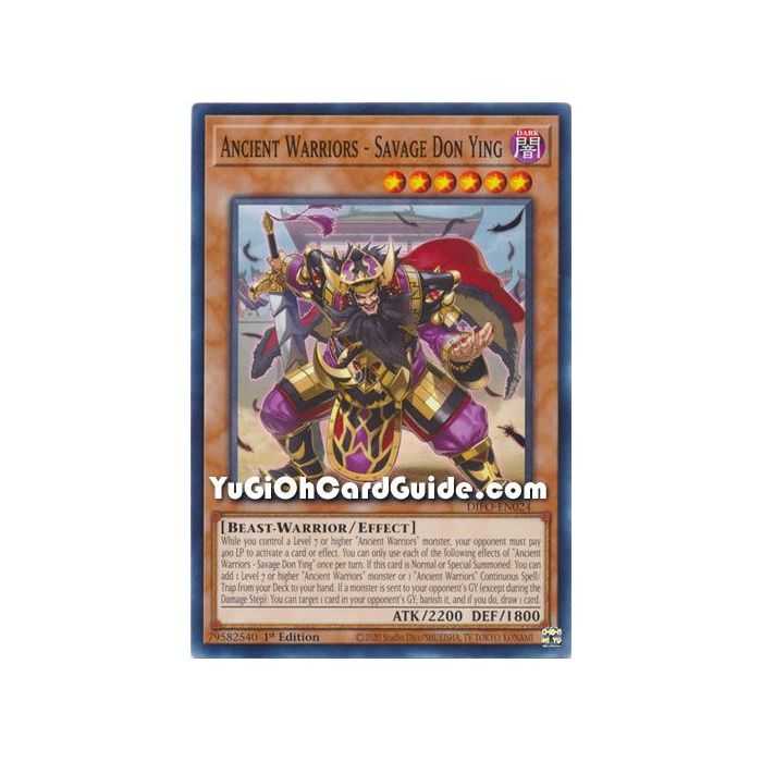 Ancient Warriors - Savage Don Ying (Common) – Dimension Force | Carta YUGIOH en México