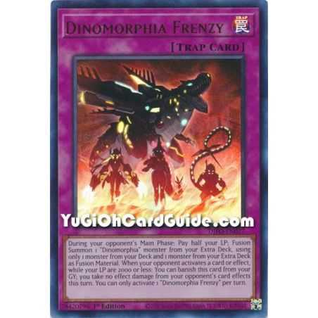 Dinomorphia Frenzy (Ultra Rare) – Dimension Force | Carta YUGIOH en México