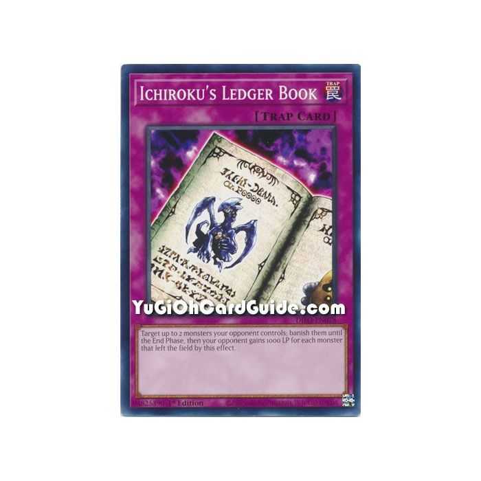 Ichiroku´s Ledger Book (Common) – Dimension Force | Carta YUGIOH en México