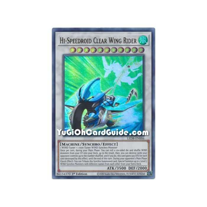 Hi-Speedroid Clear Wing Rider (Ultra Rare) – Legendary Duelists 8 Synchro Strom | Carta YUGIOH en México