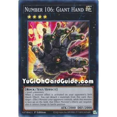Number 106: Giant Hand (Super Rare) – Legendary Duelist Duels From the Deep | Carta YUGIOH en México