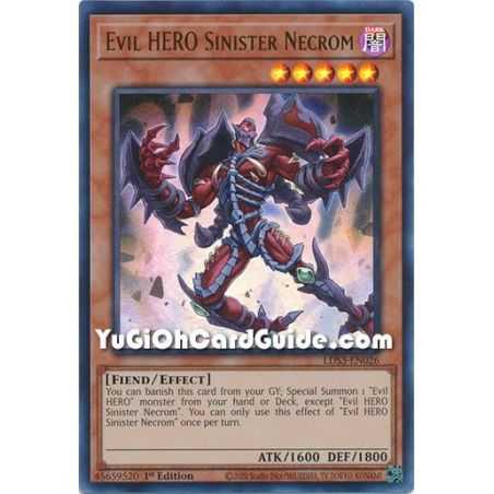 Evil HERO Sinister Necrom (Ultra Rare) – Legendary Duelists Season 3 | Carta YUGIOH en México