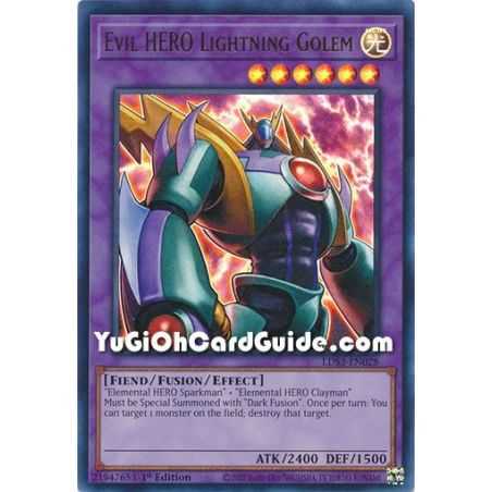 Evil HERO Lightning Golem (Ultra Rare) – Legendary Duelists Season 3 | Carta YUGIOH en México