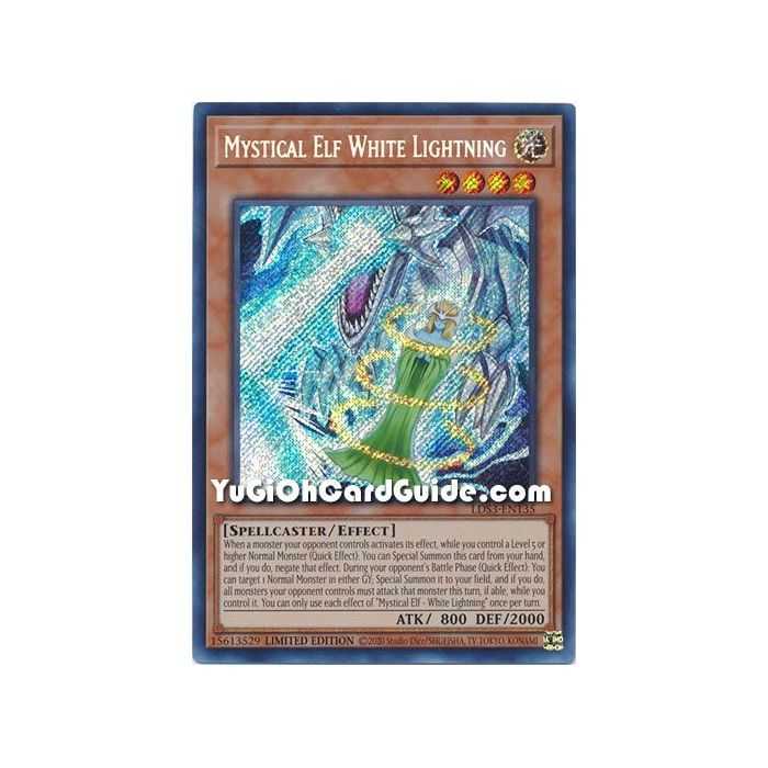 Mystical Elf - White Lightning (Secret Rare) – Legendary Duelists Season 3 | Carta YUGIOH en México