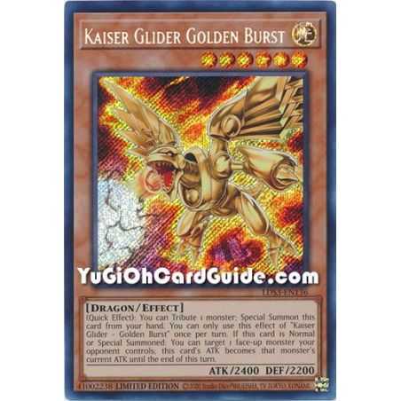 Kaiser Glider Golden Burst (Secret Rare) – Legendary Duelists Season 3 | Carta YUGIOH en México