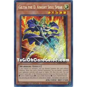 Giltia the D.Knight - Soul Spear (Secret Rare) – Legendary Duelists Season 3 | Carta YUGIOH en México
