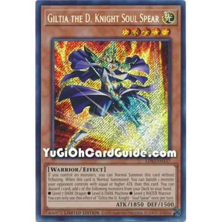 Giltia the D.Knight - Soul Spear (Secret Rare) – Legendary Duelists Season 3 | Carta YUGIOH en México