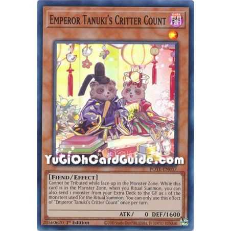Emperor Tanuki's Critter (Super Rare) – Power of the Elements | Carta YUGIOH en México