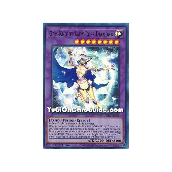 Gem-Knight Lady Rose Diamond (Super Rare) – Power of the Elements | Carta YUGIOH en México
