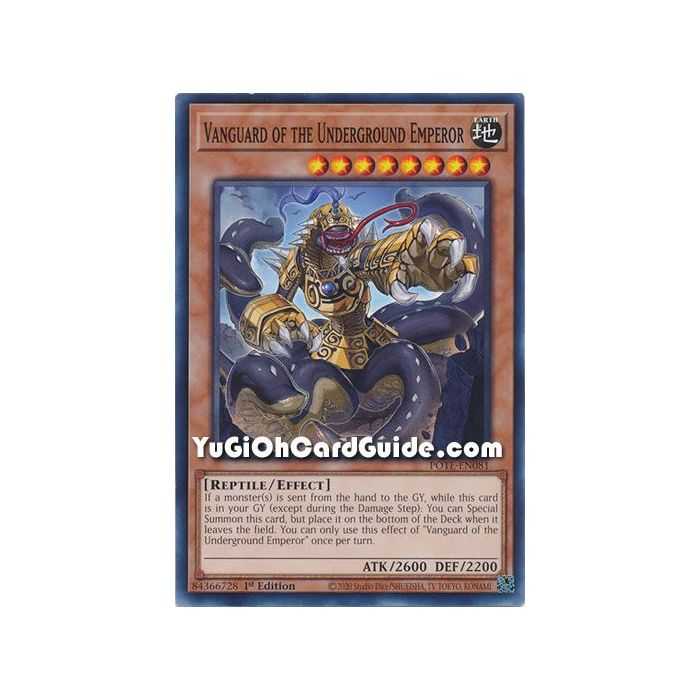 Vanguard of the Underground Emperor (Common) – Power of the Elements | Carta YUGIOH en México