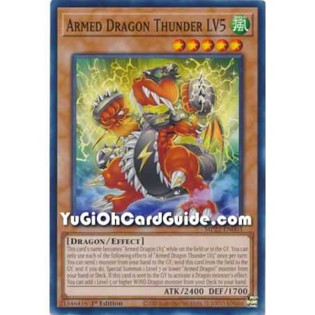 Armed Dragon Thunder LV5 (Common) – 2019 Gold Sarcophagus Mega Pack | Carta YUGIOH en México