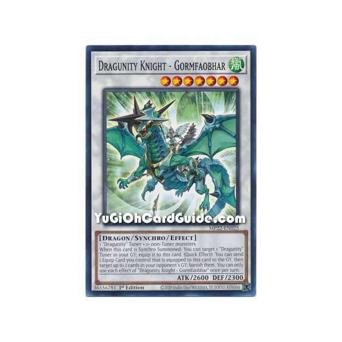 Dragunity Knight - Gormfaobhar (Common) – 2019 Gold Sarcophagus Mega Pack | Carta YUGIOH en México