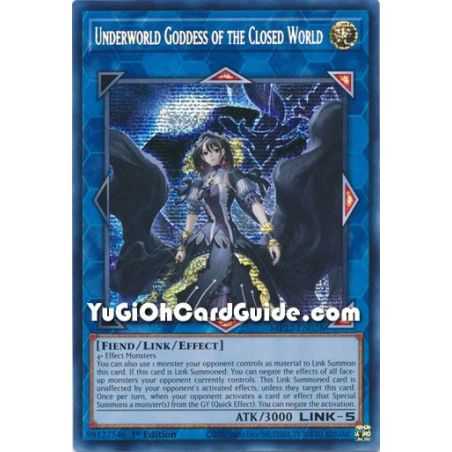 Underworld Goddess of the Closed World (Prismatic Secret Rare) – 2019 Gold Sarcophagus Mega Pack | Carta YUGIOH en México