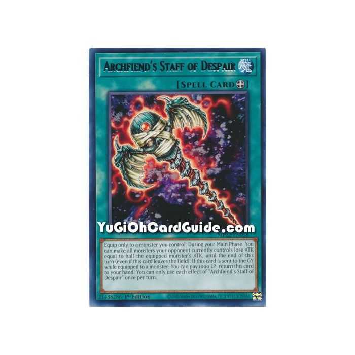 Archfiend's Staff of Despair (Rare) – 2019 Gold Sarcophagus Mega Pack | Carta YUGIOH en México
