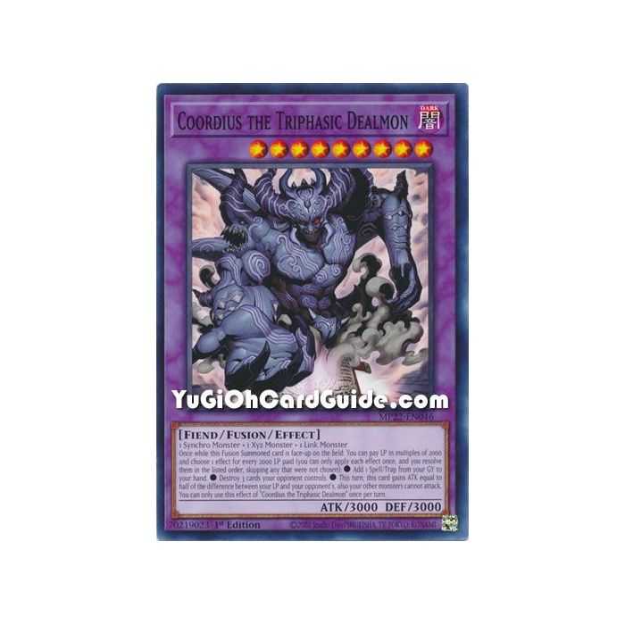 Coordius the Triphasic Dealmon (Common) – 2019 Gold Sarcophagus Mega Pack | Carta YUGIOH en México