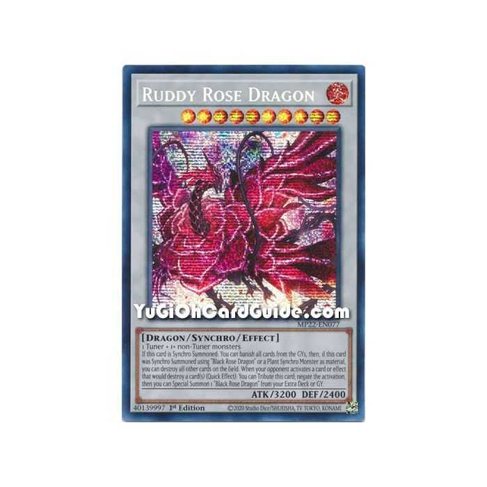 Ruddy Rose Dragon (Prismatic Secret Rare) – 2019 Gold Sarcophagus Mega Pack | Carta YUGIOH en México