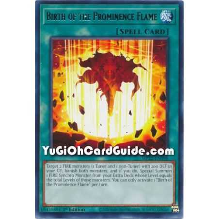 Birth of the Prominence Flame (Rare) – 2019 Gold Sarcophagus Mega Pack | Carta YUGIOH en México