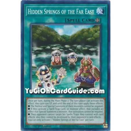 Hidden Springs of the Far East (Common) – 2019 Gold Sarcophagus Mega Pack | Carta YUGIOH en México