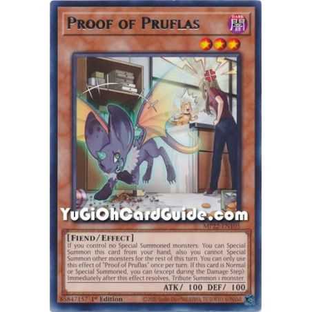 Proof of Pruflas (Rare) – 2019 Gold Sarcophagus Mega Pack | Carta YUGIOH en México