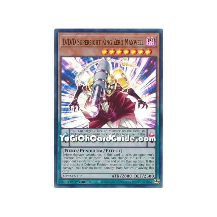D/D/D Supersight King Zero Maxwell (Ultra Rare) – 2019 Gold Sarcophagus Mega Pack | Carta YUGIOH en México