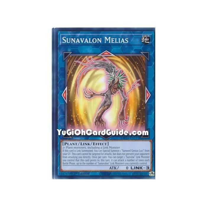 Sunavalon Melias (Common) – 2019 Gold Sarcophagus Mega Pack | Carta YUGIOH en México