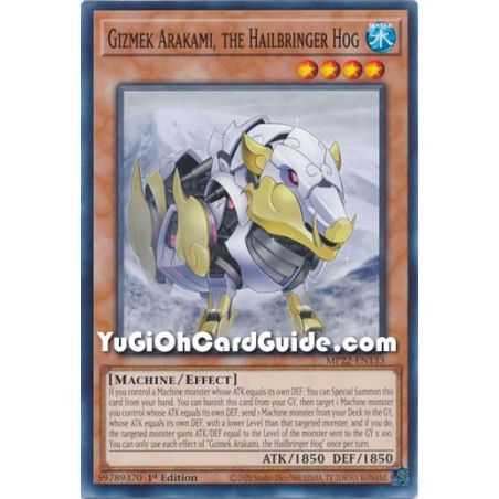 Gizmek Arakami, the Hailbringer Hog (Common) – 2019 Gold Sarcophagus Mega Pack | Carta YUGIOH en México