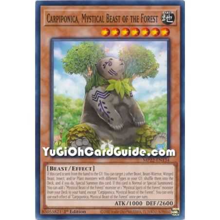 Carpiponica, Mystical Beast of the Forest (Common) – 2019 Gold Sarcophagus Mega Pack | Carta YUGIOH en México