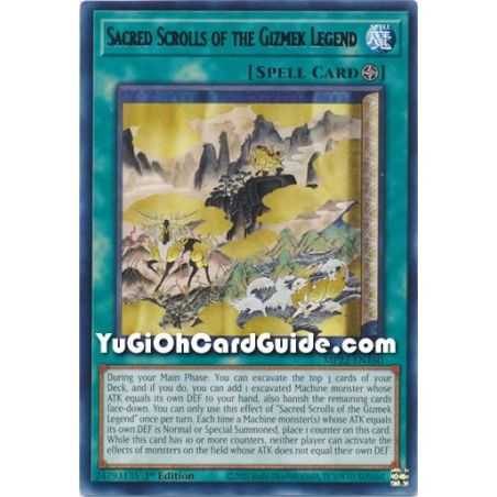 Sacred Scrolls of the Gizmek Legend (Rare) – 2019 Gold Sarcophagus Mega Pack | Carta YUGIOH en México