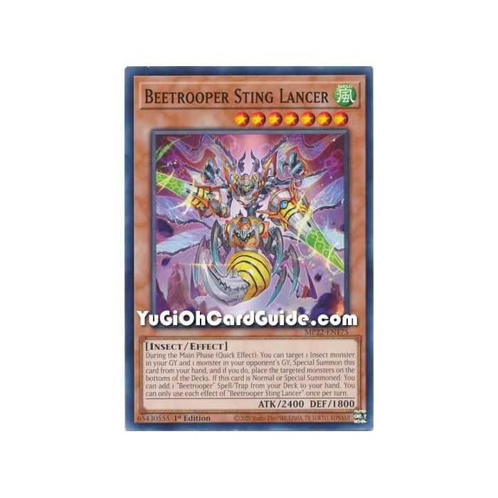 Beetrooper Sting Lancer (Common) – 2022 Tin of the Pharaohs Gods Mega Pack | Carta YUGIOH en México