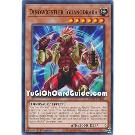 Dinowrestler Iguanodraka (Common) – 2022 Tin of the Pharaohs Gods Mega Pack | Carta YUGIOH en México