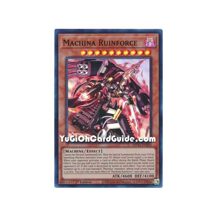 Machina Ruinforce (Super Rare) – 2022 Tin of the Pharaohs Gods Mega Pack | Carta YUGIOH en México