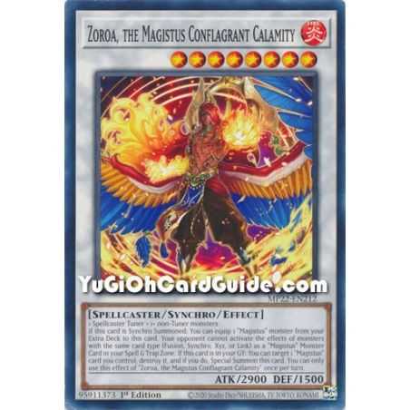 Zoroa, the Magistus Conflagrant Calamity (Common) – 2022 Tin of the Pharaohs Gods Mega Pack | Carta YUGIOH en México