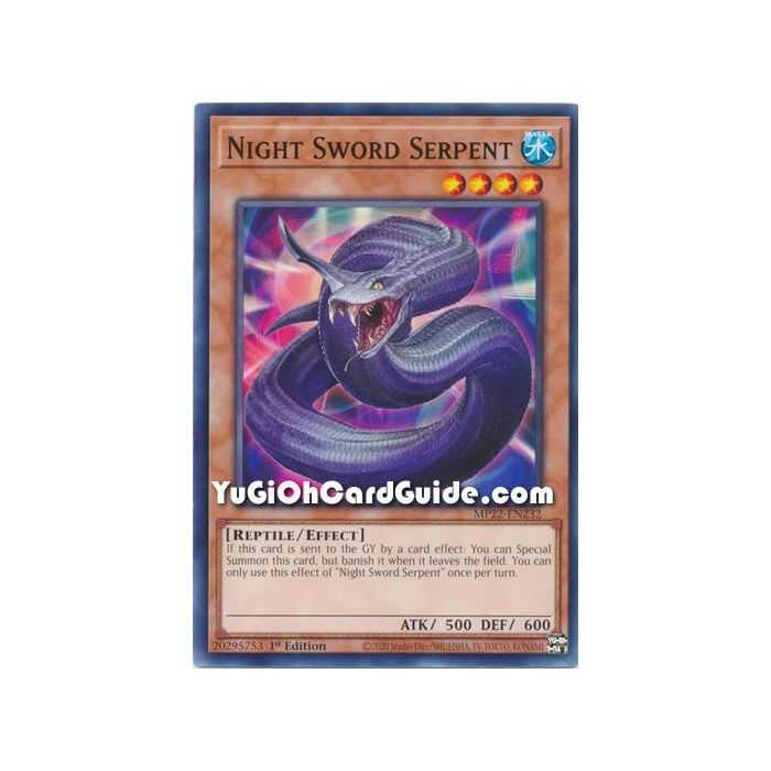 Night Sword Serpent (Common) – 2022 Tin of the Pharaohs Gods Mega Pack | Carta YUGIOH en México