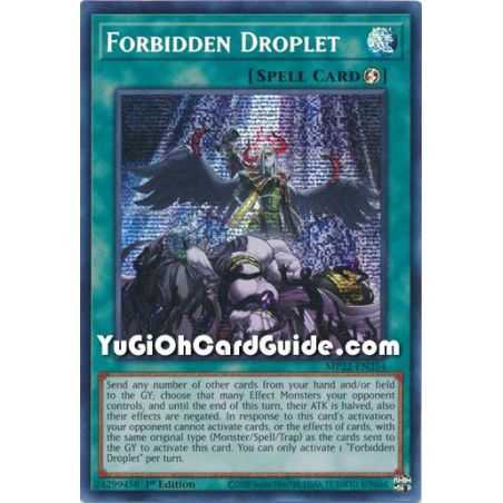 Forbidden Droplet (Prismatic Secret Rare) – 2022 Tin of the Pharaohs Gods Mega Pack | Carta YUGIOH en México