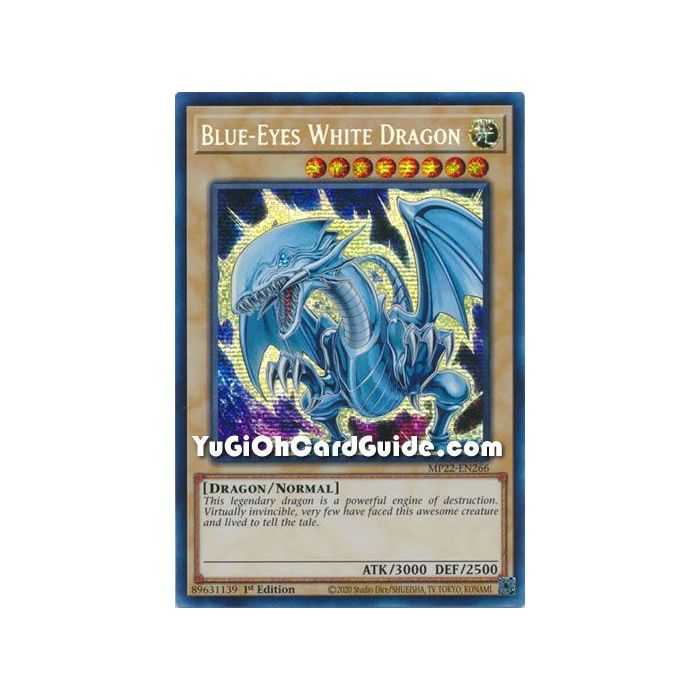 Blue-Eyes White Dragon (Prismatic Secret Rare) – 2022 Tin of the Pharaohs Gods Mega Pack | Carta YUGIOH en México