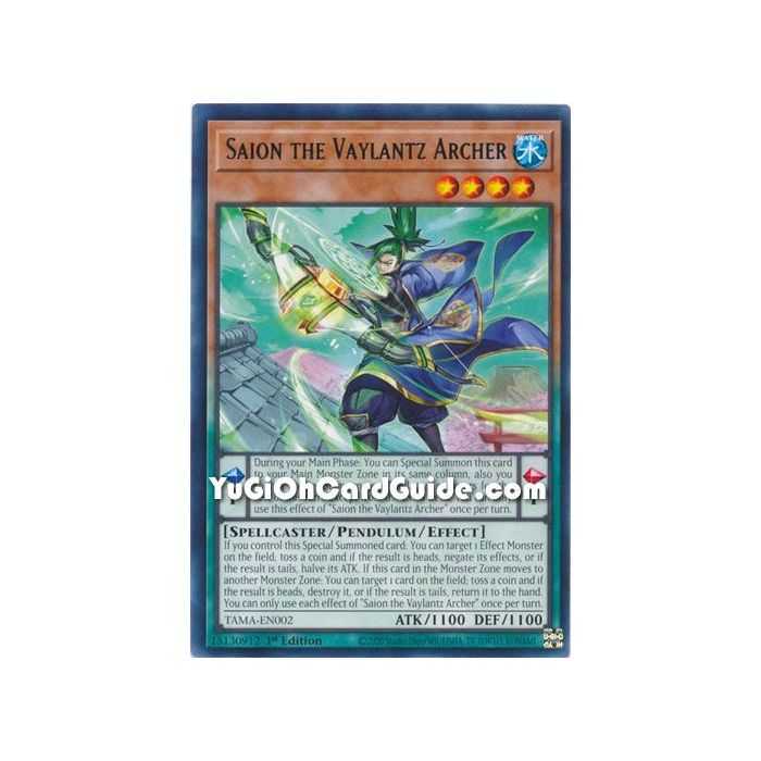 Saion the Vaylantz Archer (Rare) – Tactical Masters | Carta YUGIOH en México