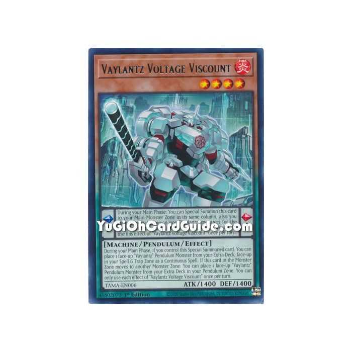 Vaylantz Voltage Viscount (Rare) – Tactical Masters | Carta YUGIOH en México