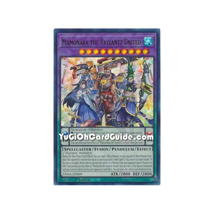 Mamonaka the Vaylantz United (Ultra Rare) – Tactical Masters | Carta YUGIOH en México