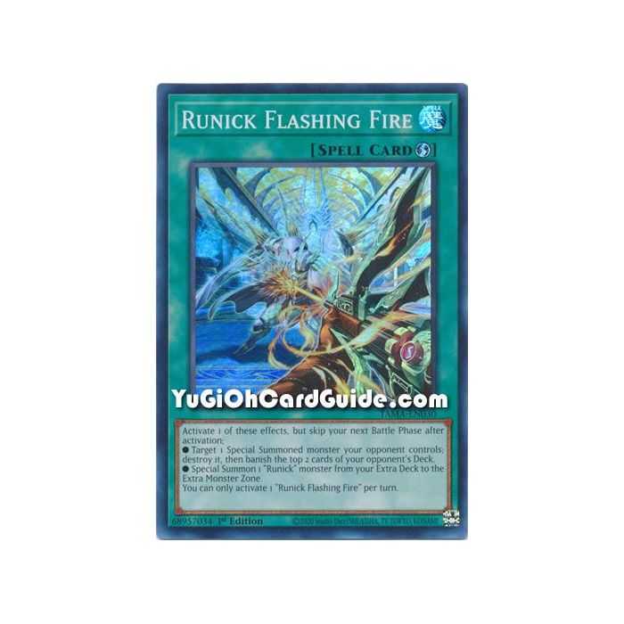 Runick Flashing Fire (Super Rare) – Tactical Masters | Carta YUGIOH en México